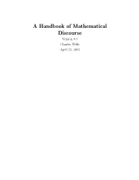 A Handbook of Mathematical Discourse
