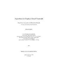 Algorithms for Graphs of Small Treewidth