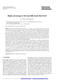 Highly Ionized Gas in the Local ISM: Some Like It Hot?