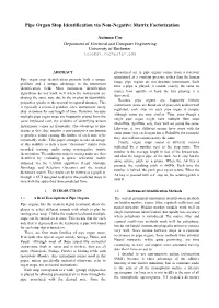 Pipe Organ Stop Identification Via Non-Negative Matrix Factorization
