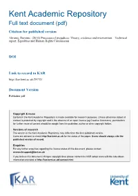 Processes of Prejudices: Theory, Evidence and Intervention