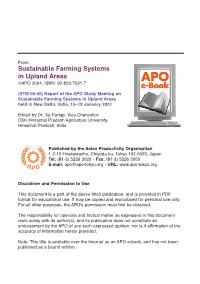 Sustainable Farming Systems in Upland Areas ©APO 2004, ISBN: 92-833-7031-7