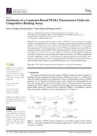Synthesis of a Coumarin-Based PPAR Fluorescence Probe for Competitive Binding Assay