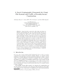 A Novel Cryptographic Framework for Cloud File Systems and Cryfs, a Provably-Secure Construction