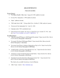 ADLAI STEVENSON II Sources & Activities Primary Sources • “The