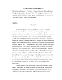 AN ABSTRACT of the THESIS of Michael James Thompson for The