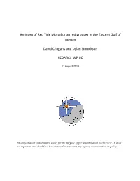 An Index of Red Tide Mortality on Red Grouper in the Eastern Gulf of Mexico