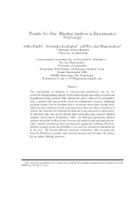 Blinding Analyses in Experimental Psychology