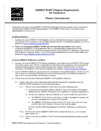 ENERGY STAR Program Requirements for Computers