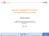 Natural Language Processing for Biomedical Text Mining