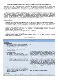 Stagecoach Group Plc Response to the Joint Preliminary Consultation on Automated Vehicles