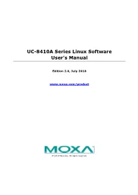 UC-8410A Series Linux Software User's Manual