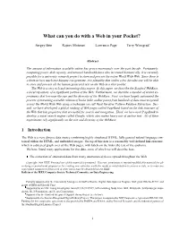 What Can You Do with a Web in Your Pocket?