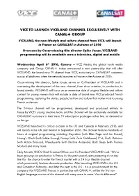 160406 Press Release Groupe CANAL+ -VICE