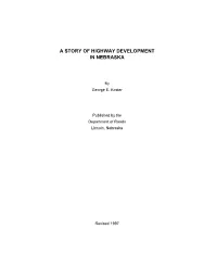 A Story of Highway Development in Nebraska