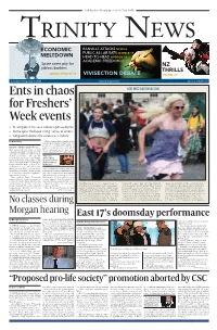 Ents in Chaos for Freshers' Week Events