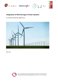 Integration of Wind Energy in Power Systems