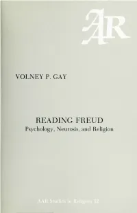V O L N E Y P. G a Y R E a D I N G F R E U D