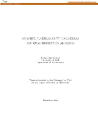 On Schur Algebras, Doty Coalgebras and Quasi-Hereditary Algebras