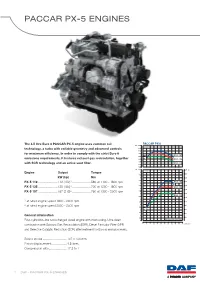 Paccar Px-5 Engines