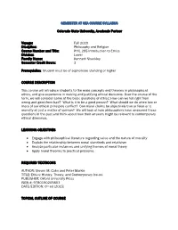 Semester at Sea Course Syllabus