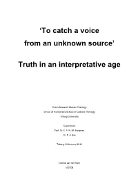 Truth in an Interpretative Age