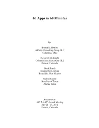 60 Apps in 60 Minutes