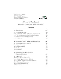 Adversarial Web Search by Carlos Castillo and Brian D