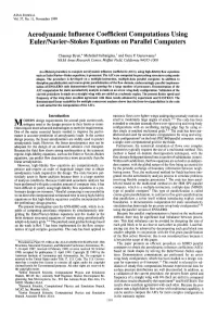 Aerodynamic Influence Coefficient Comptuations Using Euler Navier