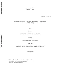 Annex 6. Summary of Borrower's ICR And/Or Comments on Draft ICR