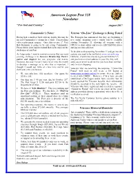 August Newsletter 2017
