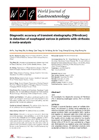 In Detection of Esophageal Varices in Patients with Cirrhosis: a Meta-Analysis