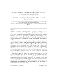Lumped-Element Dynamic Electro-Thermal Model of a Superconducting Magnet