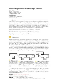 Pearl: Diagrams for Composing Compilers
