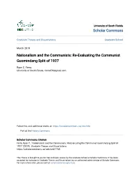 Re-Evaluating the Communist Guomindang Split of 1927