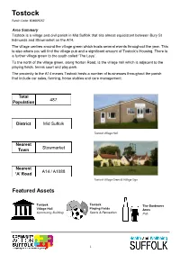 Tostock Parish Code: E04009267