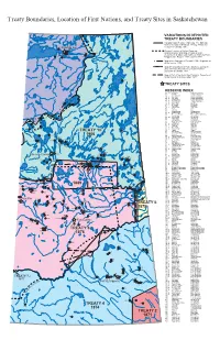 Treaty Boundaries Map for Saskatchewan