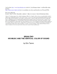 Brian Eno Doku- Mentiert