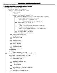 Descendants of Christopher Fitzgerald 1