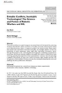 Evitable Conflicts, Inevitable Technologies?