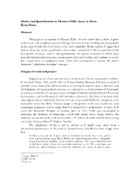Motive and Spatialization in Thomas Tallis' Spem in Alium Kevin Davis