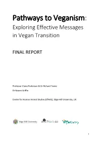 Pathways to Veganism Full Report
