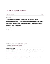 The Bugaboo of Federal Preemption