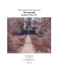 Weymouth Centered on Literature and Hunting That Continued up to James Boyd’S Death in 1944