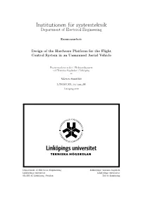 Design of the Hardware Platform for the Flight Control System in an Unmanned Aerial Vehicle