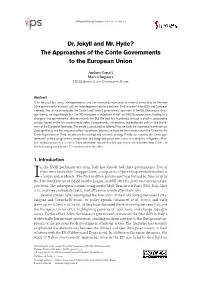 Dr. Jekyll and Mr. Hyde? the Approaches of the Conte Governments to the European Union