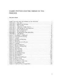 Harry Potter and the Order of Phoenix