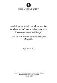Health Economic Evaluation for Evidence-Informed Decisions in Low-Resource Settings