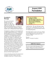 IWSS Newsletter August 2006