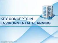 Key Concepts in Environmental Planning